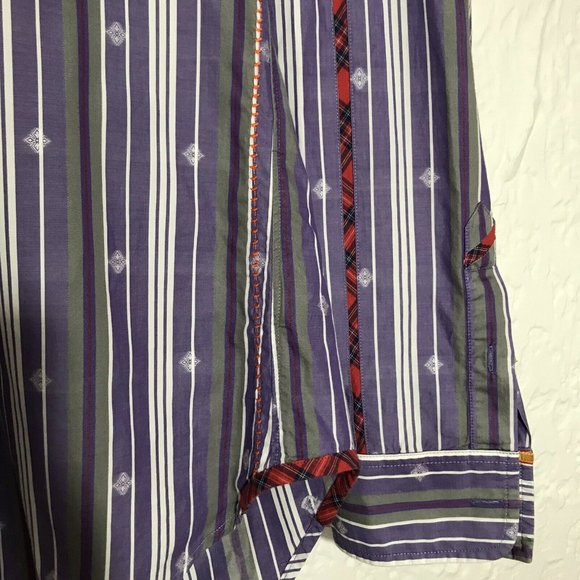 Robert Graham Button Up- Large- Striped/Plaid - Picture 3 of 9